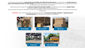 Page vente de bois