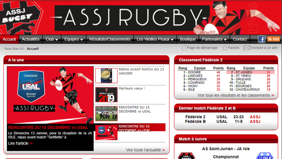 Site Internet de l'AS Saint-Junien Rugby