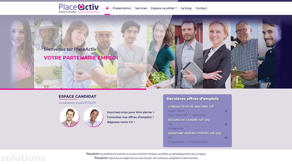 Site Internet de l'entreprise PlaceActiv