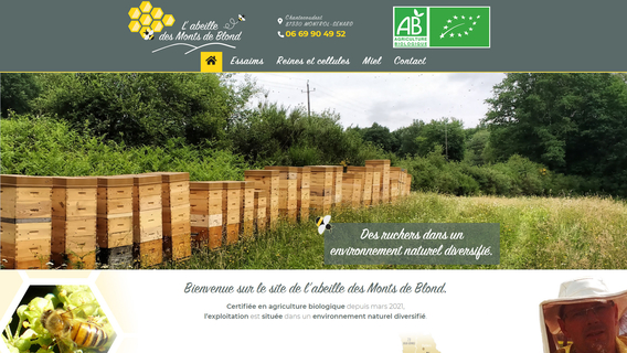 Site Internet de l'abeille des Monts de Blond